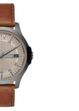 Armani Exchange Hampton Chronograph Grey Dial Brown Leather Strap Watch For Men - AX2414 Buy Now By Armani Exchange