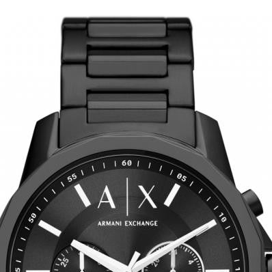 Armani Exchange Banks Chronograph Black Dial Black Steel Strap Watch For Men - AX1722 Buy Now By Armani Exchange