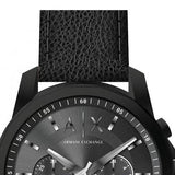 Armani Exchange Banks Chronograph Black Dial Black Leather Strap Watch For Men - AX1724 Buy Now By Armani Exchange