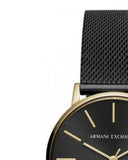 Armani Exchange Lola Three Hand Black Dial Black Mesh Strap Watch For Women - AX5548 Buy Now By Armani Exchange