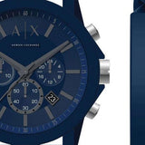 Armani Exchange Outerbanks Chronograph Blue Dial Blue Silicone Strap Watch For Men - AX7128 Buy Now By Armani Exchange