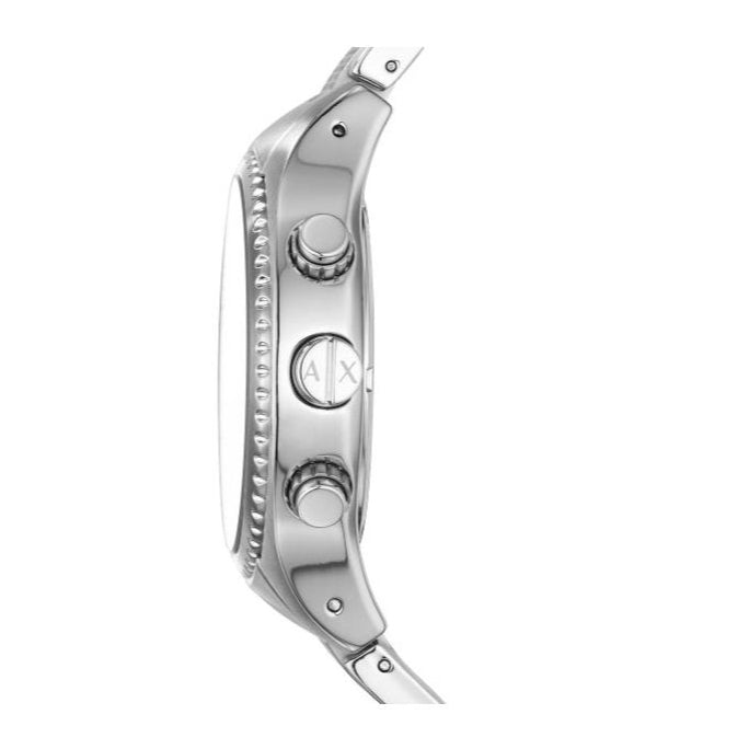 Armani Exchange The Driver Chronograph Black Dial Silver Steel Strap Watch For Men - AX1612 Buy Now By Armani Exchange