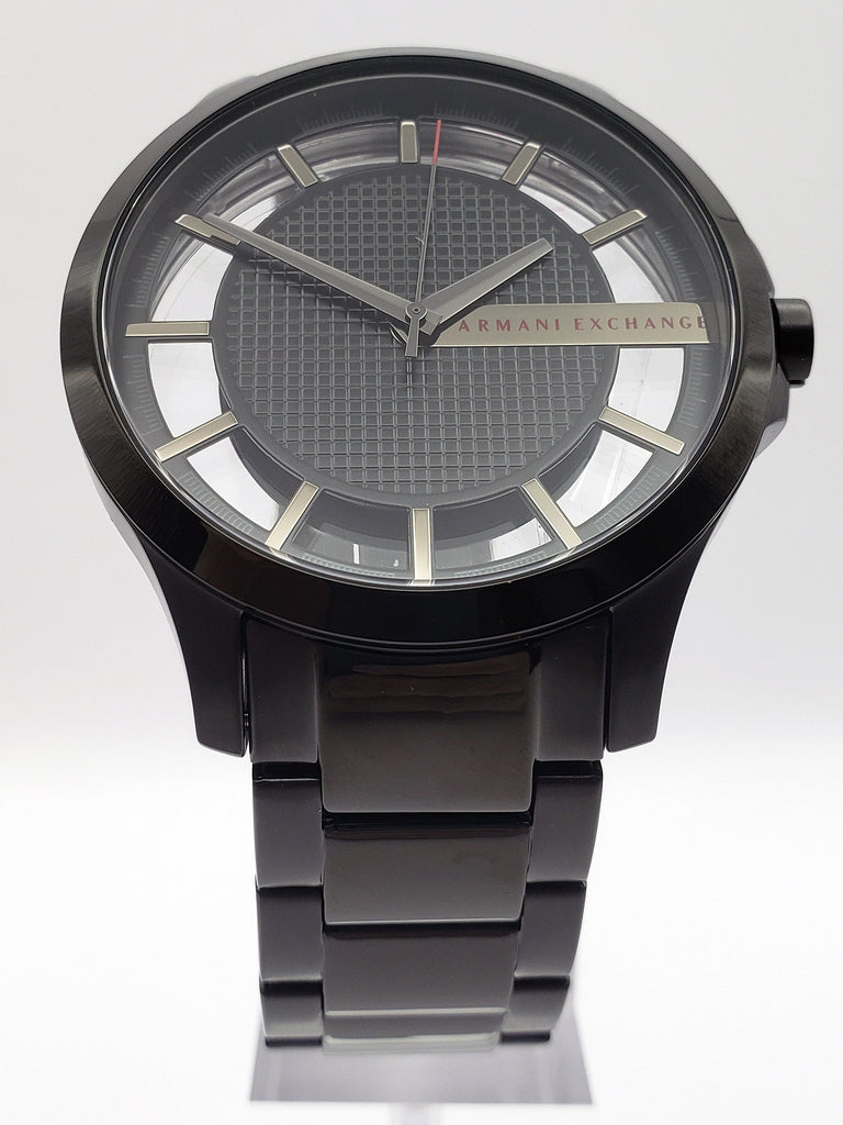 Armani Exchange Hampton Chronograph Black Dial Black Steel Strap Watch For Men - AX2189 Buy Now By Armani Exchange