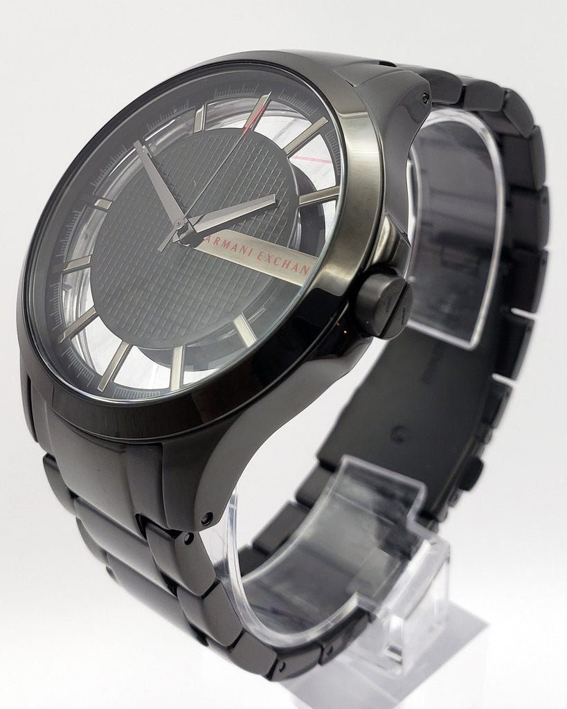 Armani Exchange Hampton Chronograph Black Dial Black Steel Strap Watch For Men - AX2189 Buy Now By Armani Exchange