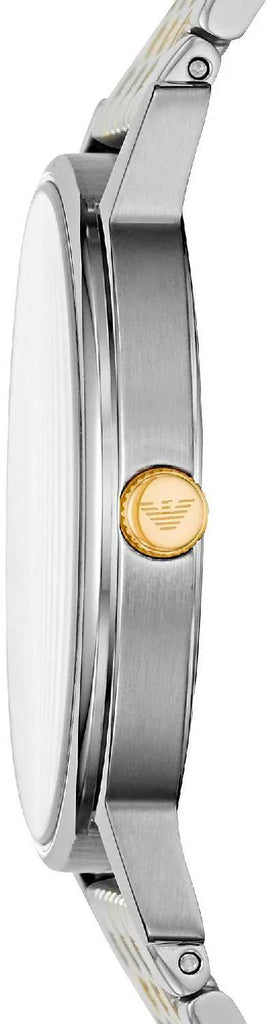 Emporio Armani Kappa Quartz Black Dial Two Tone Mesh Bracelet Watch For Men - AR11228 Buy Now By Emporio Armani