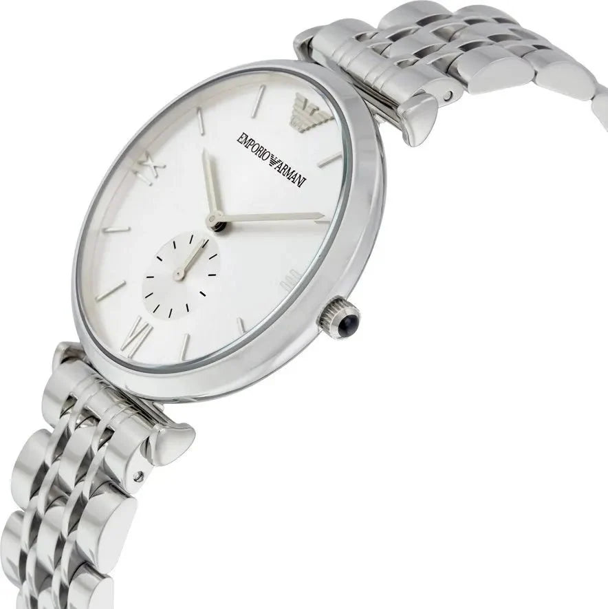 Emporio Armani Classic Silver Dial Silver Steel Strap Watch For Men - AR1819 Buy Now By Emporio Armani