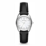 Emporio Armani Analog White Dial Black Leather Strap Watch For Women - AR6026 Buy Now By Emporio Armani