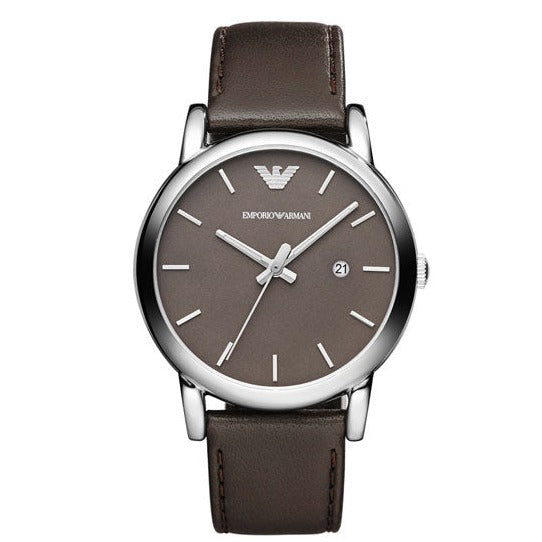 Emporio Armani Classic Quartz Brown Dial Brown Leather Strap Watch For Men - AR1729 Buy Now By Emporio Armani