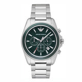 Emporio Armani Sportivo Chronograph Blue Dial Silver Steel Strap Watch For Men - AR6091 Buy Now By Emporio Armani