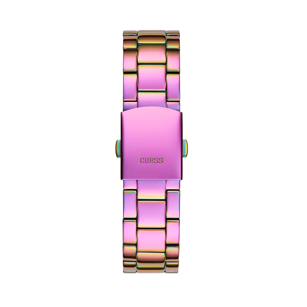 Guess Confetti Chronograph Crystals Multicolor Dial Purple Steel Strap Watch For Women - GW0483L5 Buy Now By Guess