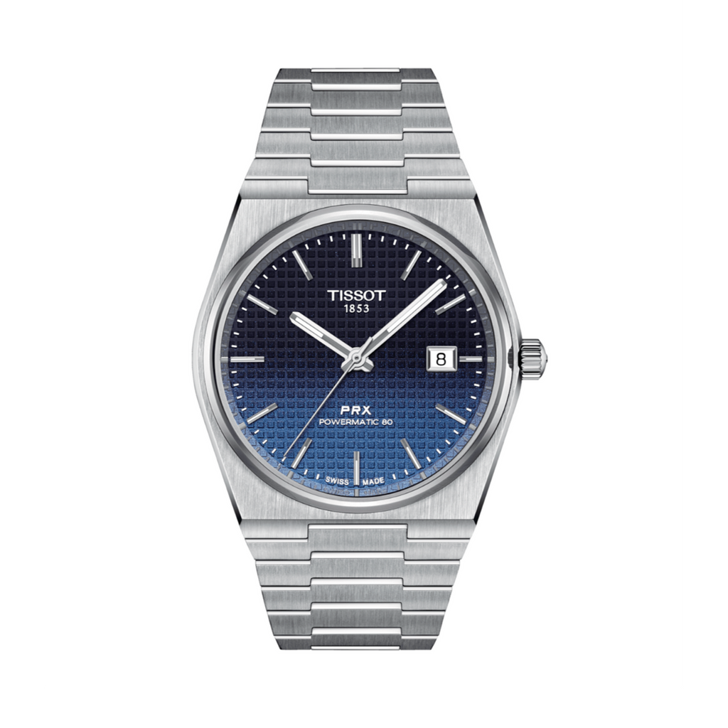Tissot Powermatic 80 Automatic Gradient Blue Dial Silver Steel Strap Watch for Men - T137.407.11.051.01 Buy Now By Tissot