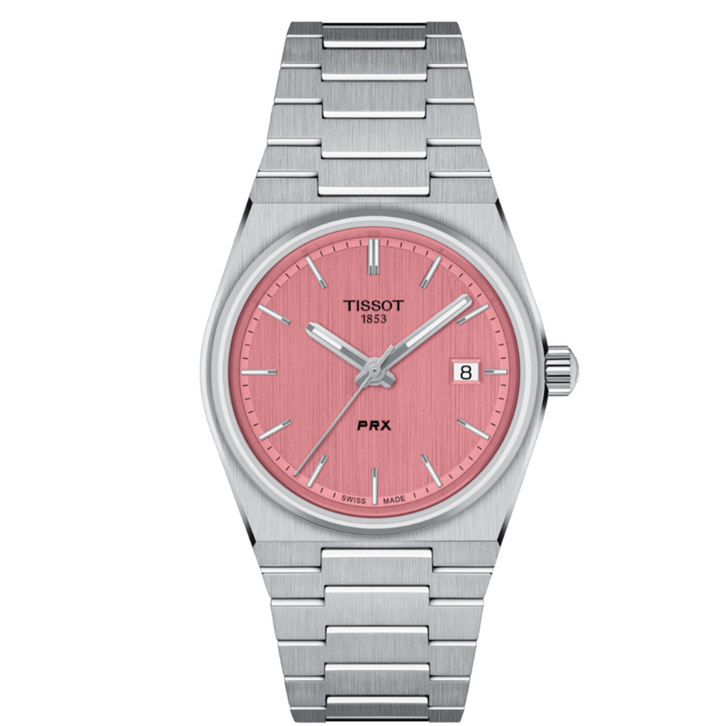 Tissot PRX Quartz Pink Dial Silver Steel Strap Watch for Women - T137.210.11.331.00 Buy Now By Tissot