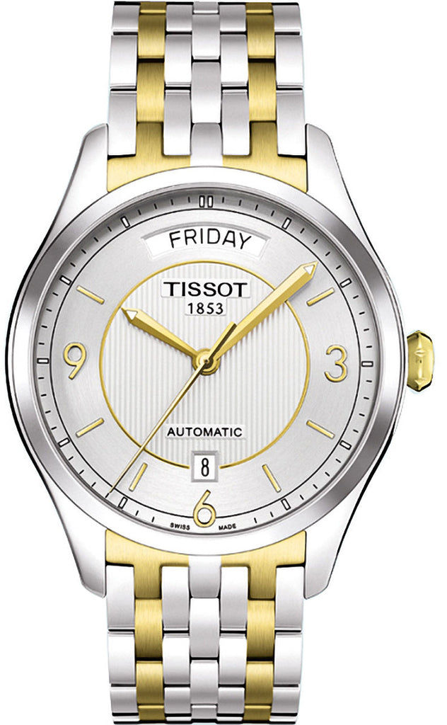 Tissot T Classic T One Automatic Silver Dial Two Tone Steel Strap Watch For Men - T038.430.22.037.00 Buy Now By Tissot