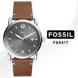 Fossil Commuter Grey Dial Brown Leather Strap Watch for Men - FS5417 Buy Now By Fossil