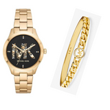 Michael Kors Runway Quartz Black Dial Gold Steel Strap Watch For Women - MK6682 Buy Now By Michael Kors