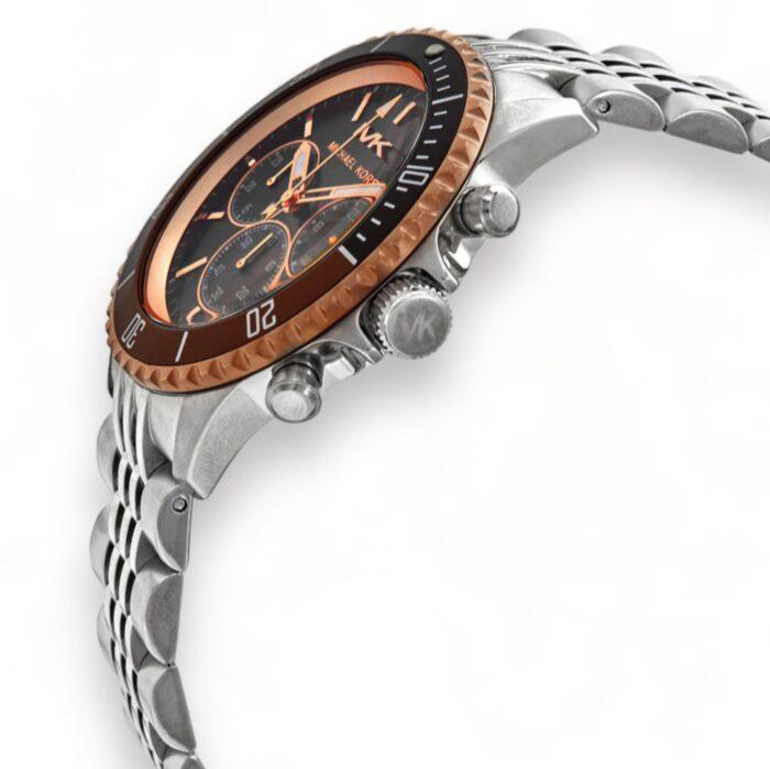 Michael Kors Bayville Chronograph Black Dial Silver Steel Strap Watch For Men - MK8725 Buy Now By Michael Kors