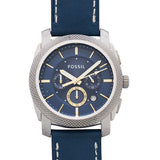 Fossil Machine Chronograph Blue Dial Blue Leather Strap Watch for Men - FS5262 Buy Now By Fossil