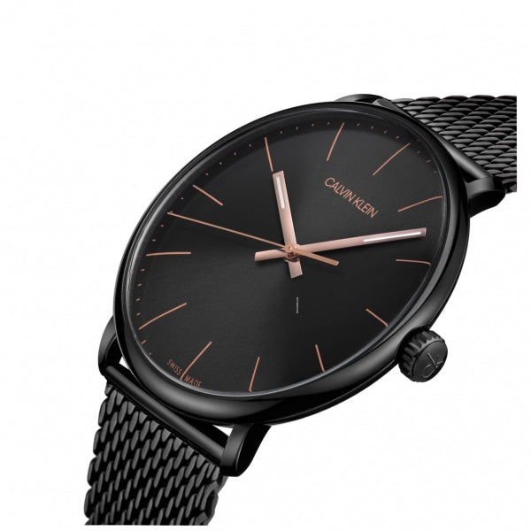 Calvin Klein High Noon Quartz Black Dial Black Mesh Bracelet Watch for Men - K8M21421 Buy Now By Calvin Klein