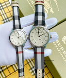 Burberry Classic Stone Silver Dial Horseberry Black Leather Strap Watch for Women - BU10103 Buy Now By Burberry