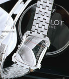 Bulova Crystal Collection Black Dial Silver Steel Strap Watch for Men - 98C108 Buy Now By Bulova