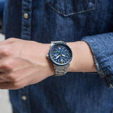 Citizen Promaster Nighthawk Eco Drive Navy Blue Dial Silver Steel Strap Watch For Men - BJ7006-56L Buy Now By Citizen