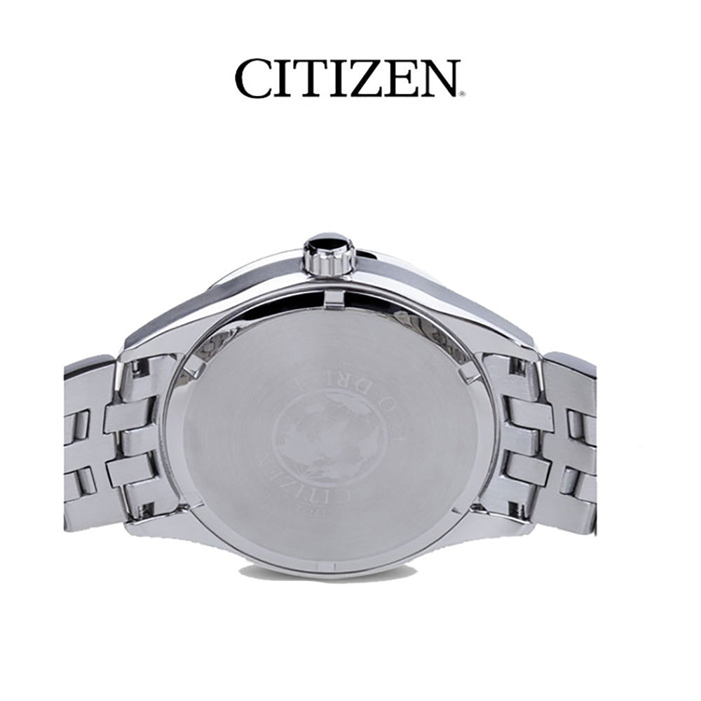 Citizen Eco Drive Blue Dial Silver Steel Strap Watch For Men - BM7250-56L Buy Now By Citizen