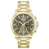 Hugo Boss Troper Chronograph Green Dial Gold Steel Strap Watch For Men - 1514059 Buy Now By Hugo Boss