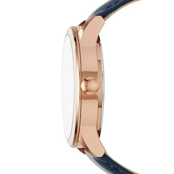 Fossil Flynn Mechanical Blue Dial Blue Leather Strap Watch for Men - BQ2219 Buy Now By Fossil