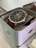 Fossil Flynn Automatic Black Dial Brown Leather Strap Watch for Men - BQ2270 Buy Now By Fossil