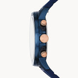 Fossil Bannon Multifunction Blue Dial Blue Silicone Strap Watch for Men - BQ2498 Buy Now By Fossil