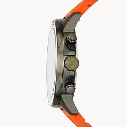 Fossil Bannon Chronograph Grey Dial Orange Silicone Strap Watch for Men - BQ2500 Buy Now By Fossil