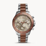 Fossil Bannon Multifunction Brown Dial Two Tone Steel Strap Watch for Men - BQ2502 Buy Now By Fossil