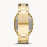 Fossil Inscription Automatic Skeleton Black Dial Gold Steel Strap Watch for Men - BQ2573 Buy Now By Fossil