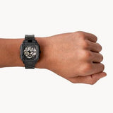 Fossil Inscription Automatic Skeleton Black Dial Black Steel Strap Watch for Men - BQ2574 Buy Now By Fossil