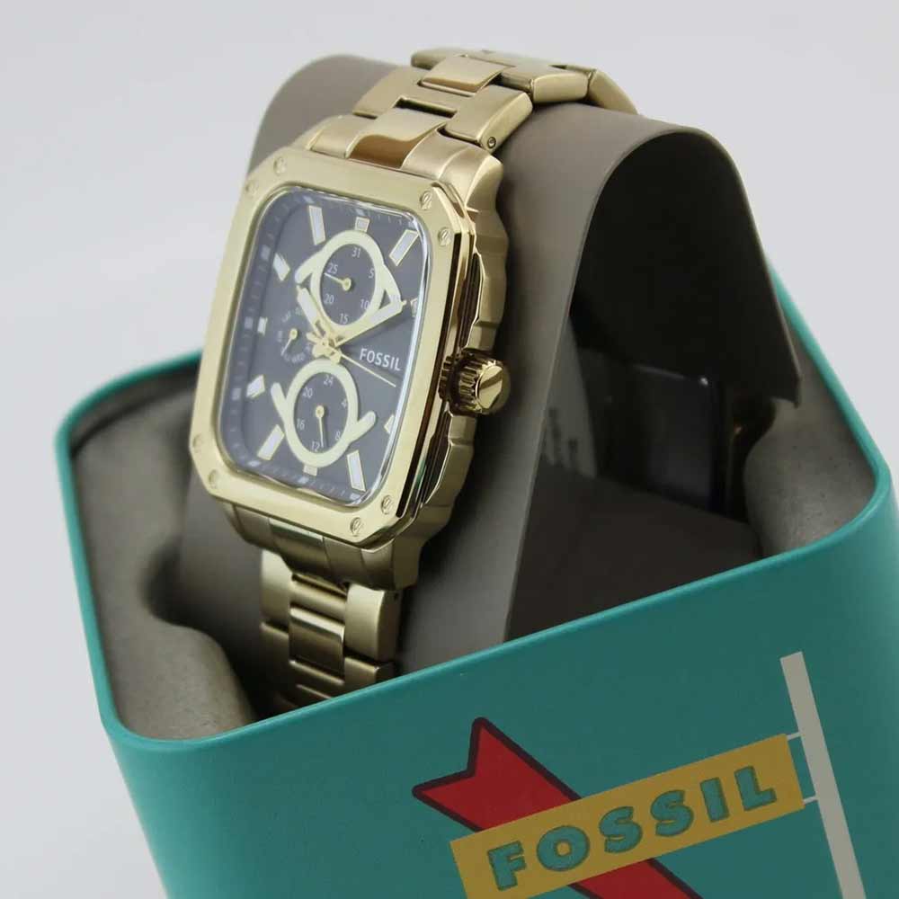 Fossil Inscription Multifunction Black Dial Gold Steel Strap Watch for Men - BQ2656 Buy Now By Fossil