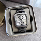 Fossil Inscription Multifunction Silver Dial Grey Steel Strap Watch for Men - BQ2657 Buy Now By Fossil