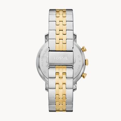 Fossil Boyfriend Chronograph White Dial Two Tone Steel Strap Watch for Women - ES3840 Buy Now By Fossil