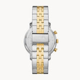 Fossil Boyfriend Chronograph White Dial Two Tone Steel Strap Watch for Women - ES3840 Buy Now By Fossil