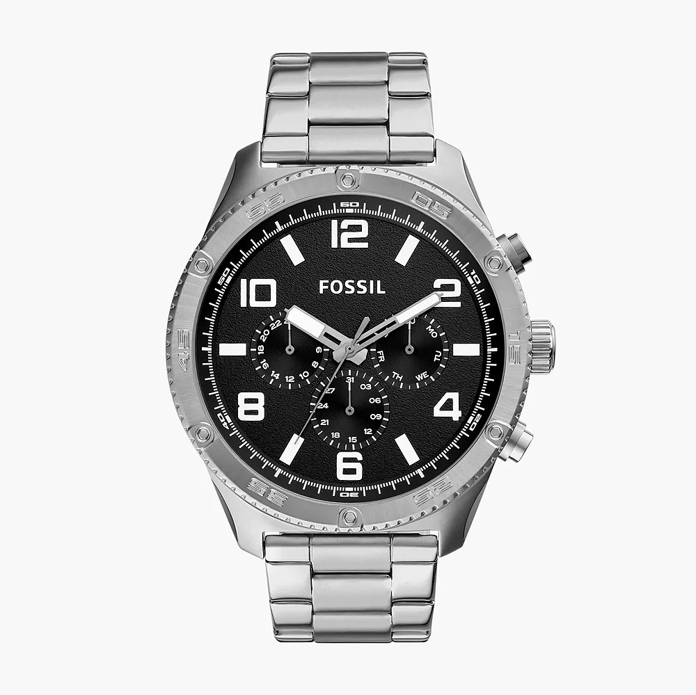 Fossil Brox Multifunction Black Dial Silver Steel Strap Watch for Women - BQ2797 Buy Now By Fossil