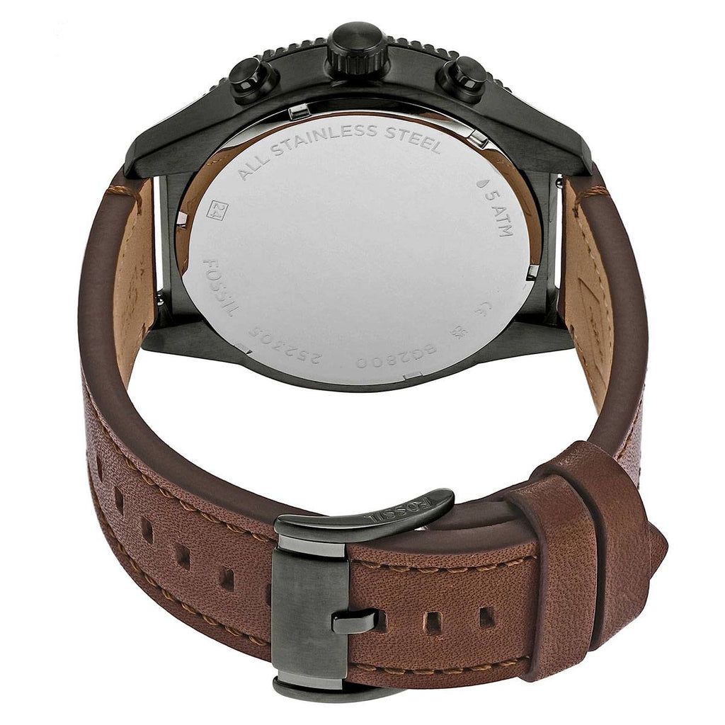 Fossil Brox Multifunction Grey Dial Brown Leather Strap Watch for Men - BQ2800 Buy Now By Fossil