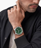 Fossil Brox Multifunction Green Dial Brown Leather Strap Watch for Men - BQ2801 Buy Now By Fossil