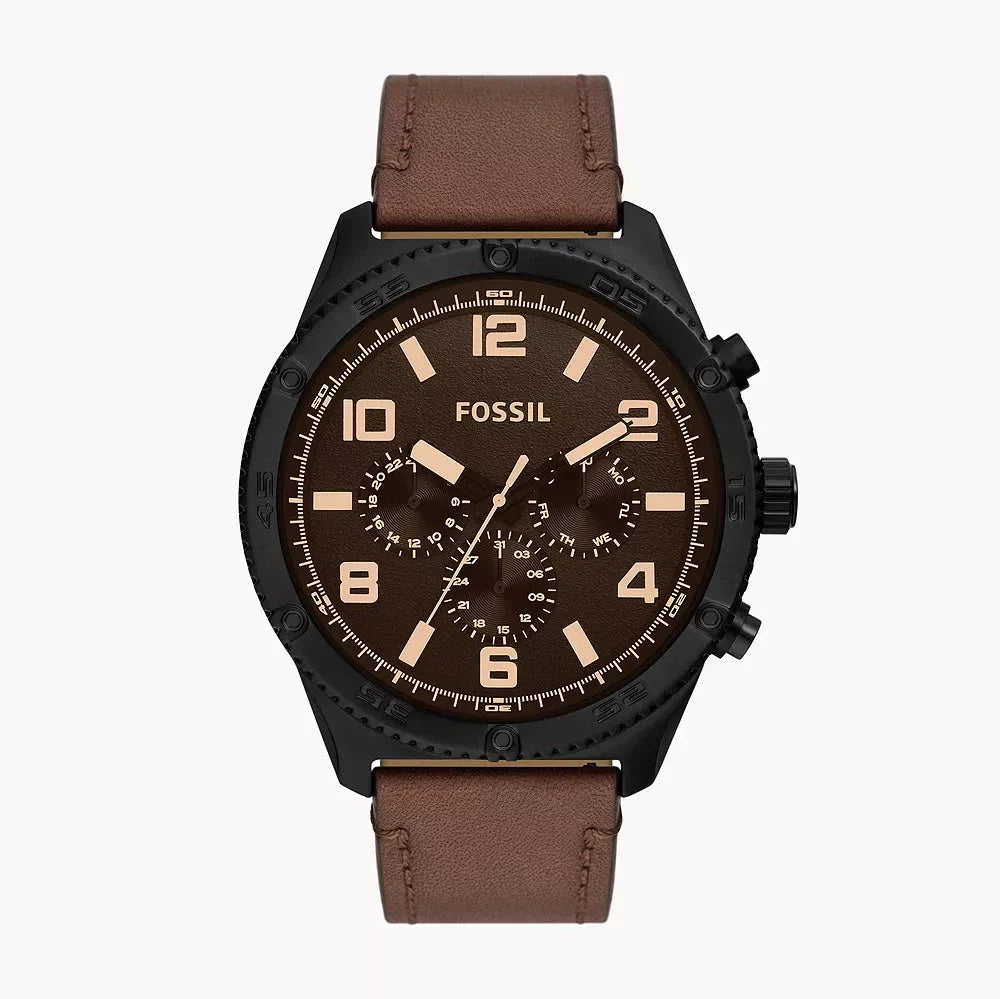 Fossil Brox Multifunction Brown Dial Brown Leather Strap Watch for Men - BQ2802 Buy Now By Fossil