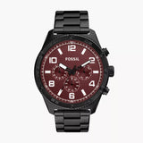 Fossil Brox Multifunction Maroon Dial Black Steel Strap Watch for Women - BQ2803 Buy Now By Fossil