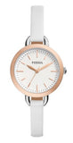Fossil Classic Minute White Dial White Leather Strap Watch for Women - BQ3328 Buy Now By Fossil