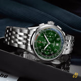 Breitling Premier B01 Chronograph 42 Green Dial Silver Steel Strap Watch for Men - AB0145371L1A1 Buy Now By Breitling