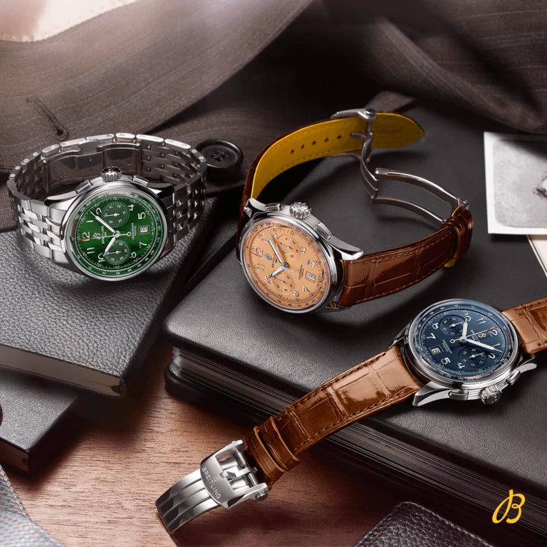 Breitling Premier B01 Chronograph 42 Green Dial Silver Steel Strap Watch for Men - AB0145371L1A1 Buy Now By Breitling