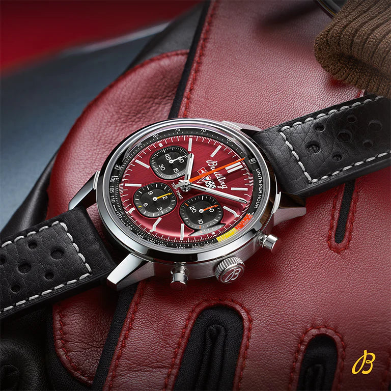 Breitling Top Time B01 Chevrolet Corvette Red Dial Black Leather Strap Watch for Men - AB01761A1K1X1 Buy Now By Breitling