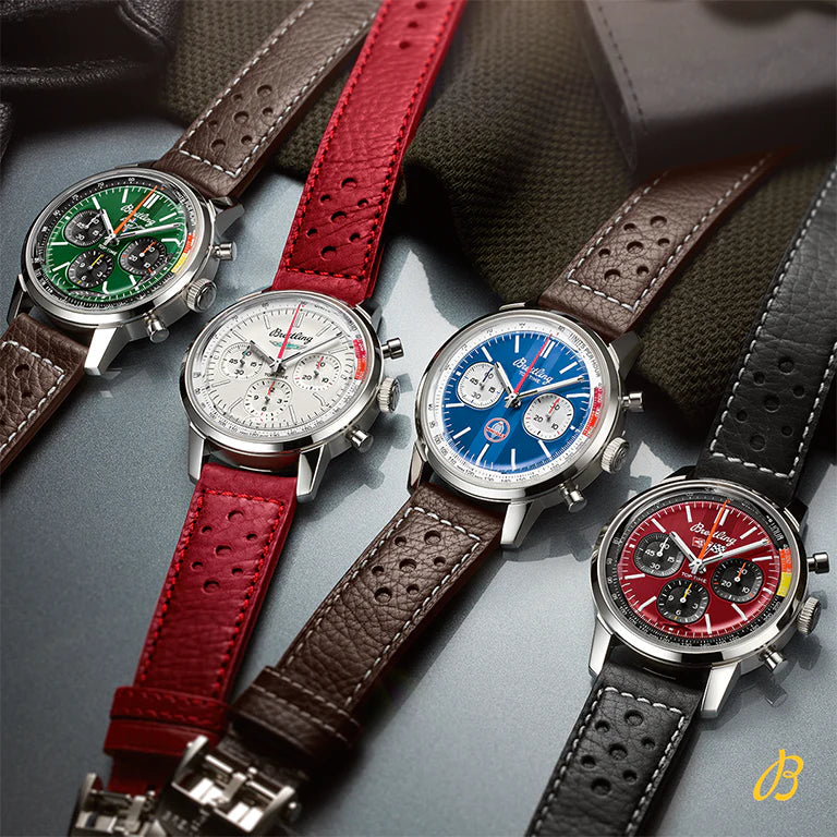 Breitling Top Time B01 Shelby Cobra Blue Dial Brown Leather Strap Watch for Men - AB01763A1C1X1 Buy Now By Breitling