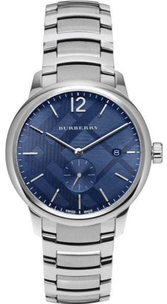 Burberry The Classic Blue Dial Silver Steel Strap Watch for Men - BU10007 Buy Now By Burberry