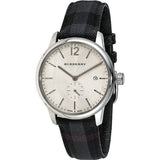 Burberry Classic Round Cream Dial Black Leather Strap Watch for Men - BU10008 Buy Now By Burberry